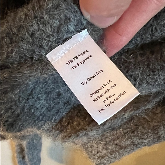 St. Roche Alpaca Blend Cora Cardigan Dark Heather Gray Size S - Picture 8 of 9